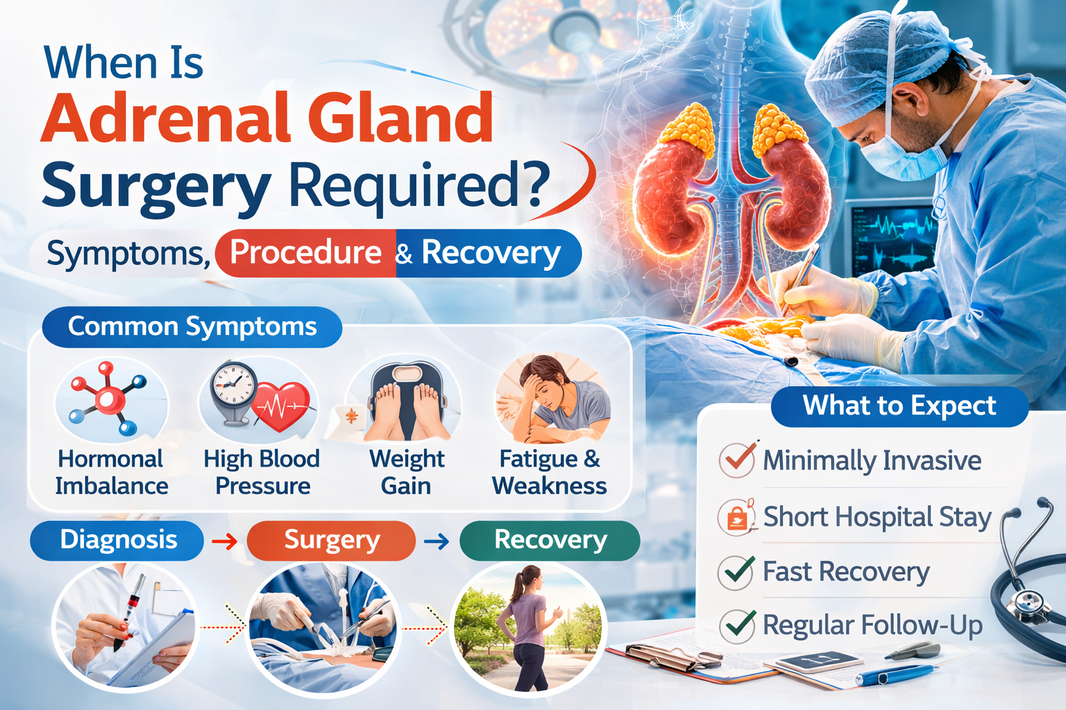 When Is Adrenal Gland Surgery Required? Symptoms, Procedure & Recovery